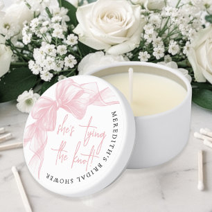 Blush Pink Bow Bridal Shower Mini Candle Favors