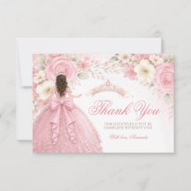 Blush Pink Bow Girl Quinceañera Dress Tiara Crown