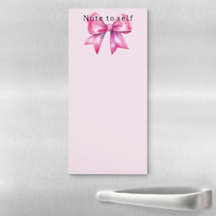 Blush Pink Bow Magnetic Notepad
