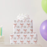 Blush Pink Bow Personalized Bridal Shower Wrapping Paper<br><div class="desc">Blush Pink Bow Personalized Bridal Shower Wrapping Paper.   Perfect for the trendy "She's tying the knot" party themes.   Personalize with the bride-to-be's name and event.  © Kimbellished,  LLC</div>