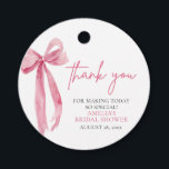 Blush Pink Bow She's Tying the Knot Bridal Shower Favor Tags<br><div class="desc">Add a touch of elegance to your bridal shower favors with our Blush Pink Bow "She's Tying the Knot" Bridal Shower Favor Tags. Featuring a charming pink bow design, these tags are the perfect finishing touch to any favor. Let your guests take home a piece of the celebration with these...</div>