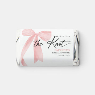 Blush Pink Bow She's Tying the Knot Bridal Shower Hershey's Miniatures