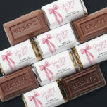 Blush Pink Bow She's Tying the Knot Bridal Shower Hershey's Miniatures<br><div class="desc">"Blush Pink Bow She's Tying the Knot Bridal Shower Hershey's Miniatures" sound like an adorable and delicious addition to a bridal shower celebration! These miniature Hershey's chocolates are wrapped in charming blush pink packaging adorned with delicate bow designs, perfectly capturing the theme of the event. They make for a delightful...</div>
