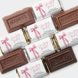 Blush Pink Bow She's Tying the Knot Bridal Shower Hershey's Miniatures