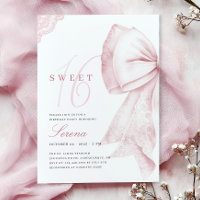 Blush Pink Bow Sweet 16 Birthday
