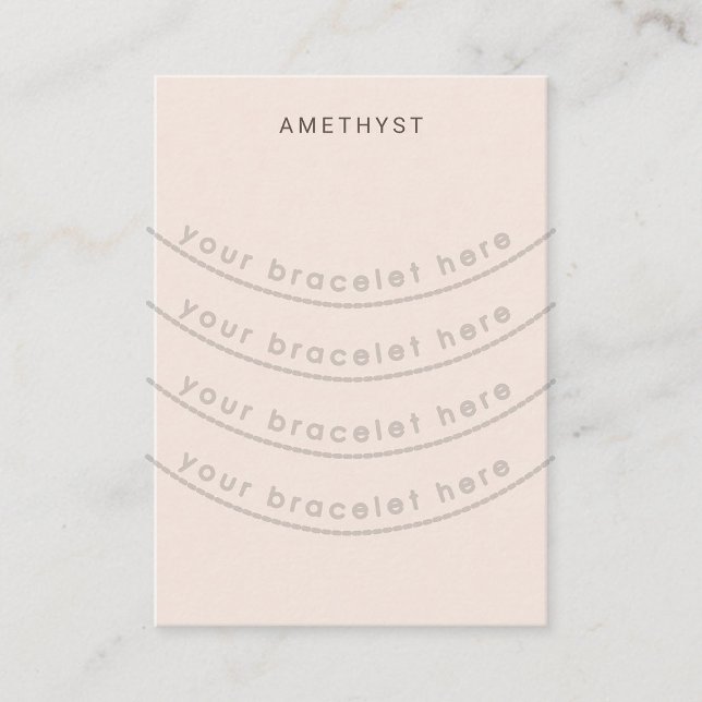 Blush Pink Bracelet Display Card (Creator Uploaded)