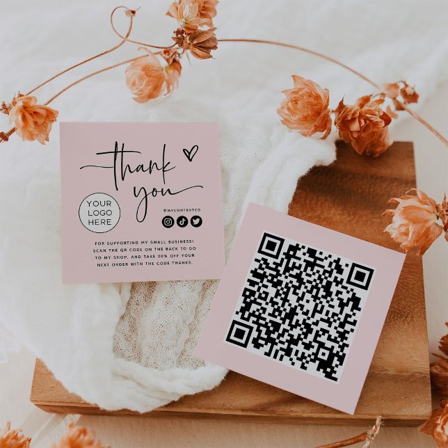 Blush Pink | Branding Thank You Packing Card (Creator Uploaded)