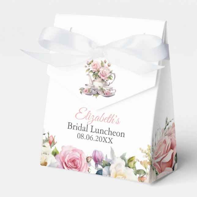 Blush Pink Bridal Luncheon Favor Gift Box (Front Side)