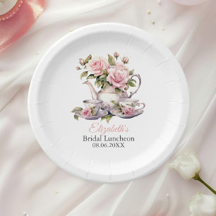 Blush Pink Bridal Luncheon Tea Party Plates