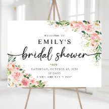 Blush Pink Bridal Shower Foam Boards