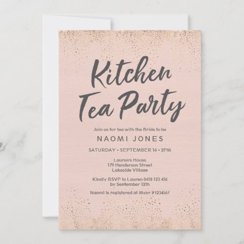 Blush Pink Bridal Shower Invitation