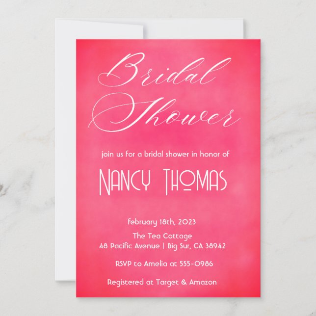 Blush Pink Bridal Shower Invitation (Front)