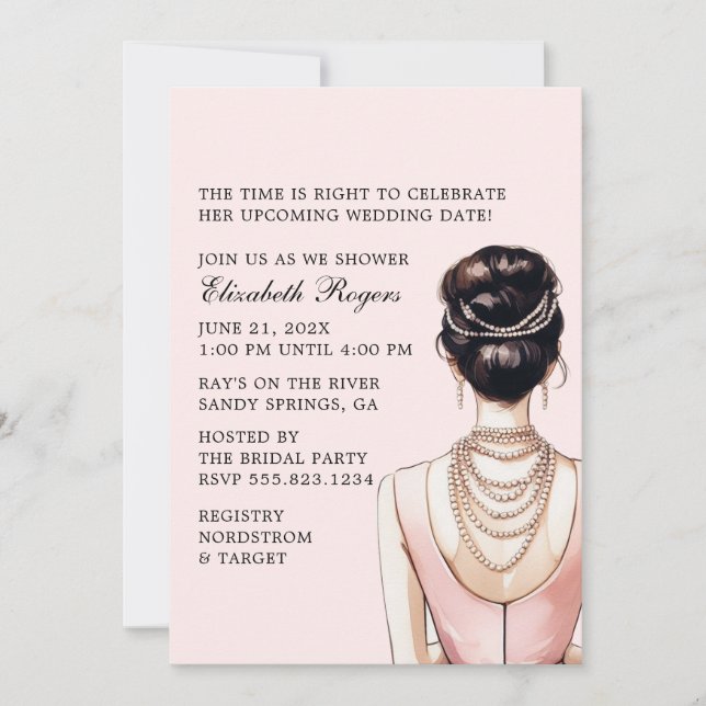 Blush Pink Bridal Shower Invitation (Front)