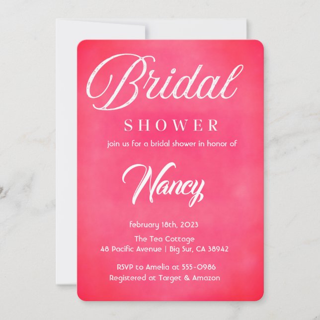 Blush Pink Bridal Shower Invitation (Front)
