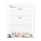 Blush Pink Bridal Shower Recipe card
