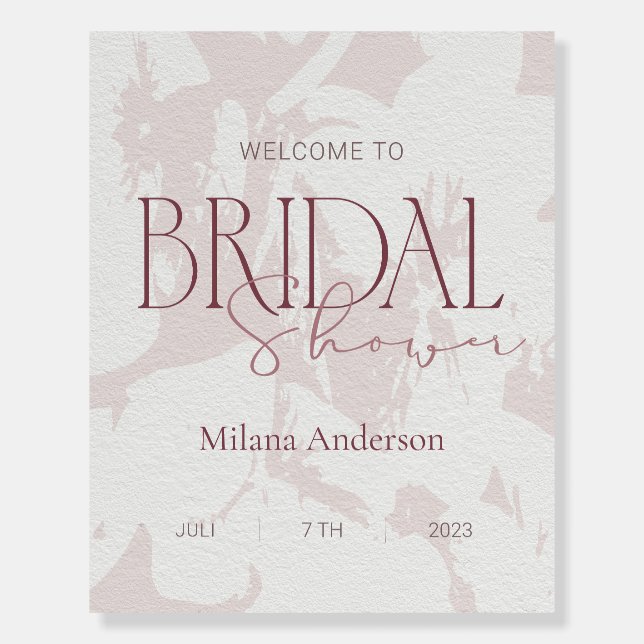 Blush Pink Bridal Shower Welcome Sign (Front)