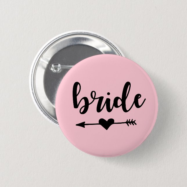 Blush Pink Bride Tribe Bachelorette Party Button (Front & Back)