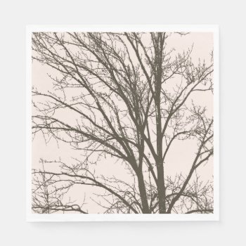 Blush Pink Brown Tree Branches Napkins by peacefuldreams at Zazzle