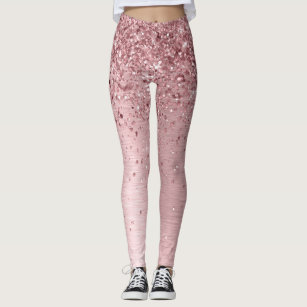 Women's Pink Glitter Leggings