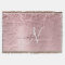 Blush Pink Brushed Metal Glitter Monogram Name