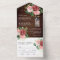 Blush Pink Burgundy Floral Lantern Wood Wedding