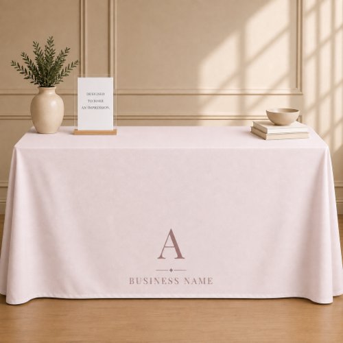 Blush Pink Business Branded Table Banner Tablecloth