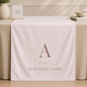Blush Pink Business Branded Table Runner Banner Tapestry