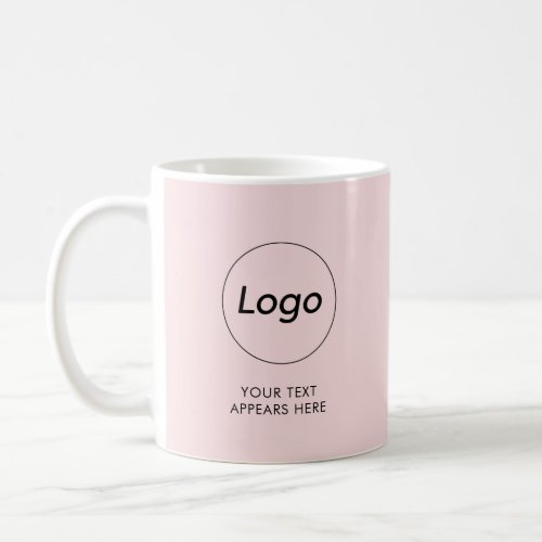 Blush Pink Business Company Corporate Logo Mug