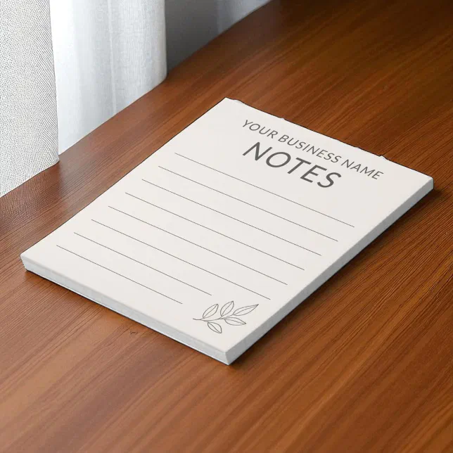 Blush Pink Business Minimalist Simple Botanical Notepad | Zazzle