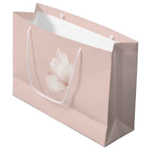 Blush Pink Butterflies Birthday Large Gift Bag