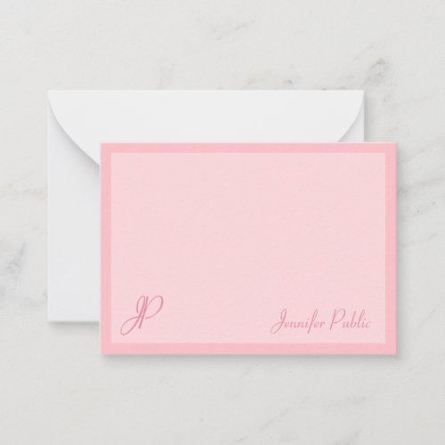 Blush Pink Calligraphed Script Monogram Template