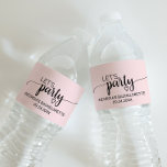 Blush Pink Calligraphy "Let's Party" Bachelorette Water Bottle Label<br><div class="desc">These blush pink calligraphy "let's party" bachelorette water bottle labels are perfect for an elegant event. The design features a romantic and sweet flowing cursive font on a lovely and delicate light ballet pink background. These labels add a beautiful detailed touch to your event and are great for the bachelorette...</div>