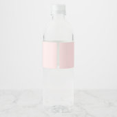 Blush Pink Calligraphy "Let's Party" Bachelorette Water Bottle Label (Back)
