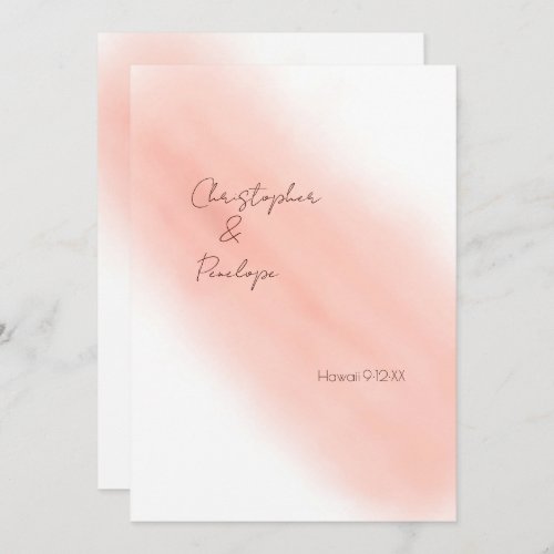  Blush Pink Calligraphy Watercolor Save the Date  Invitation