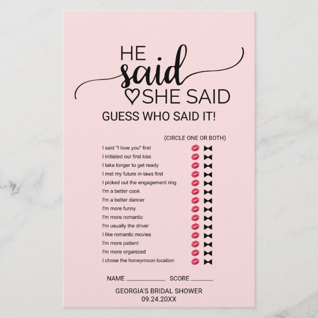 Blush Pink Calligraphy Wedding Word Search Game (Front)