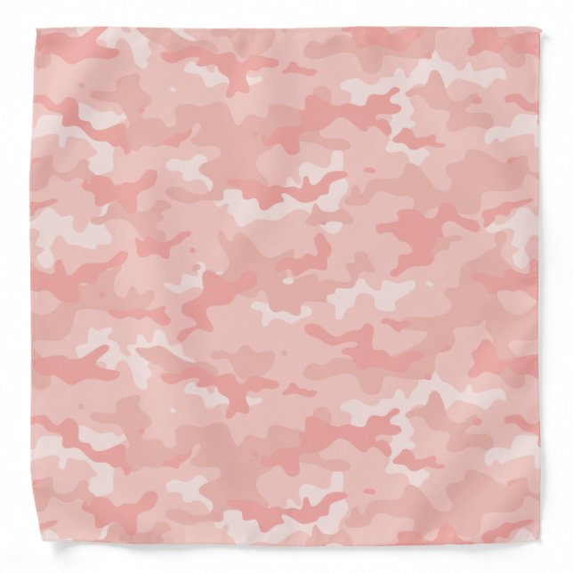 Blush Pink Camo Pattern Bandana (Front)