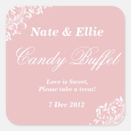 Blush pink candy buffet Sticker