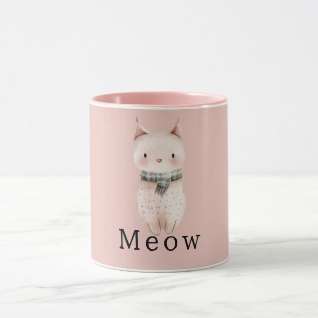Blush Pink Cats Mug (Center)
