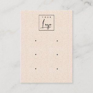 Blush Pink Ceramic Texture 3 Earing Display Logo Business Card