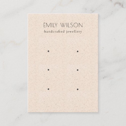 Blush Pink Ceramic Texture 3 Earring Display Business Card