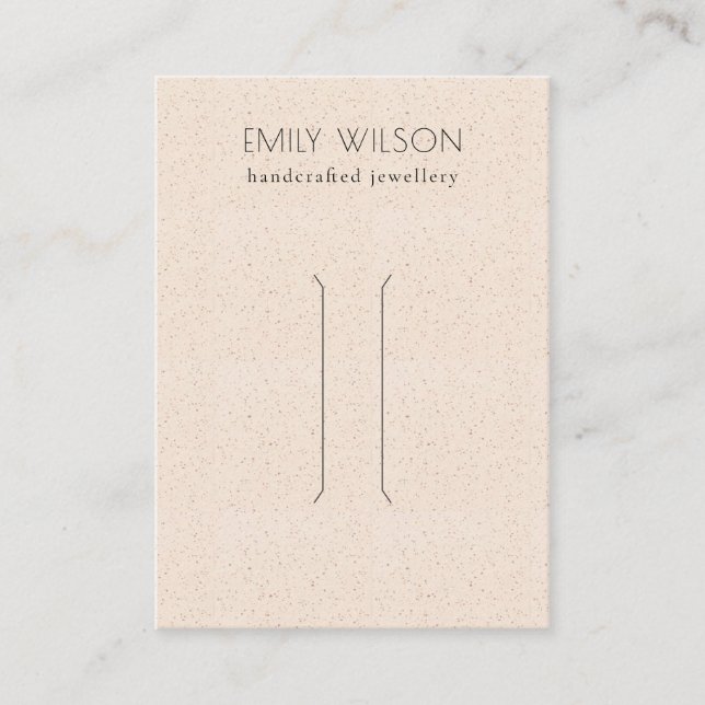 Blush Pink Ceramic Texture Hair Pin Display Business Card (Front)