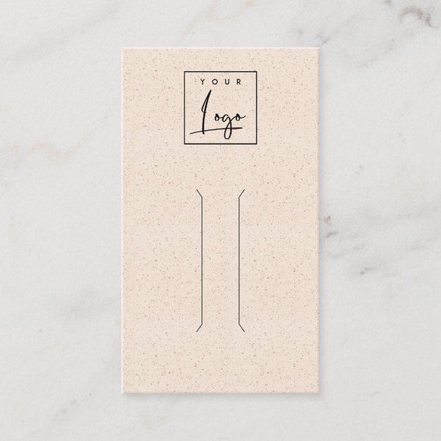 Blush Pink Ceramic Texture Hair Pin Display Logo Business Card (Front)