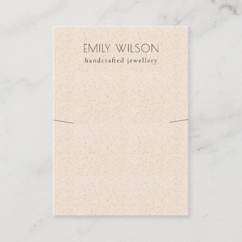 Blush Pink Ceramic Texture Necklace Band Display Business Card