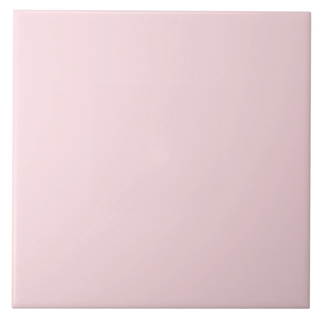 Blush Pink Ceramic Tile. Tile (Front)