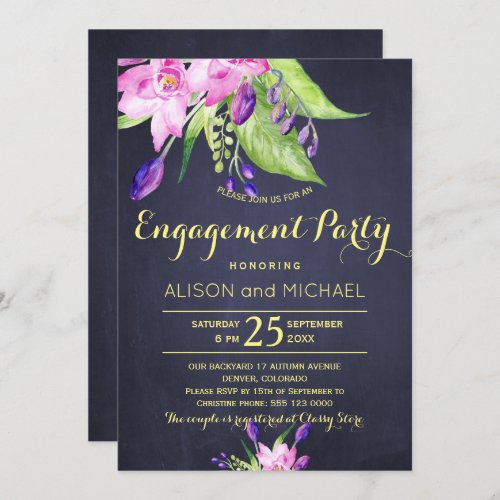 Blush pink chalkboard engagement i do bbq party invitation