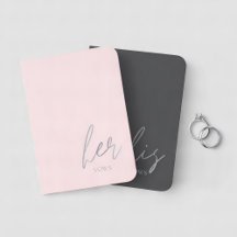 Blush Pink & Charcoal His & Her 