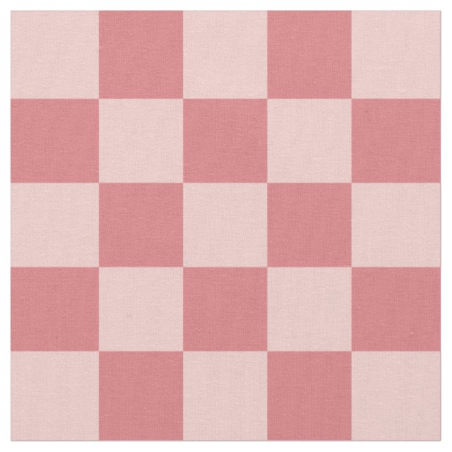 Blush Pink Checkered Fabric Pattern (Close Up)