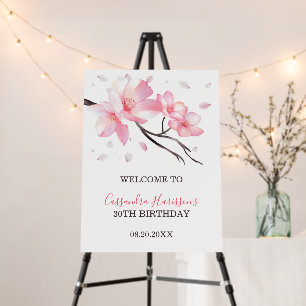 Blush Pink Cherry Blossom Sakura Birthday Foam Board
