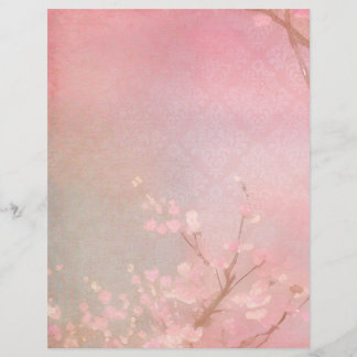 Blush Pink Cherry Blossom Scrapbook Paper