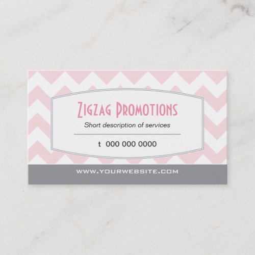Blush Pink Chevron Business Card